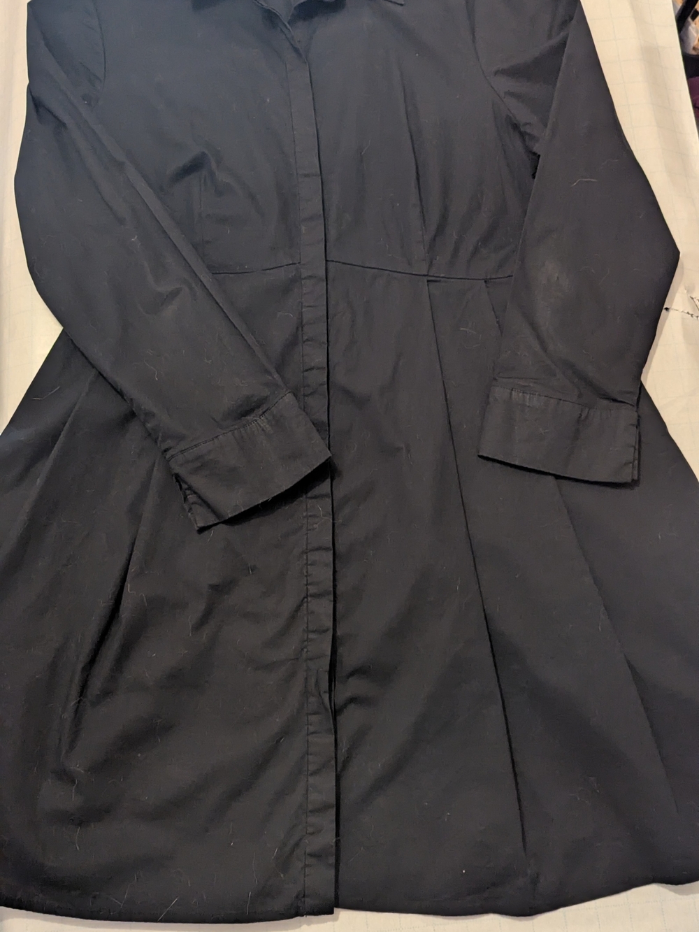 Scoop NYC Black A-Line Trench Coat